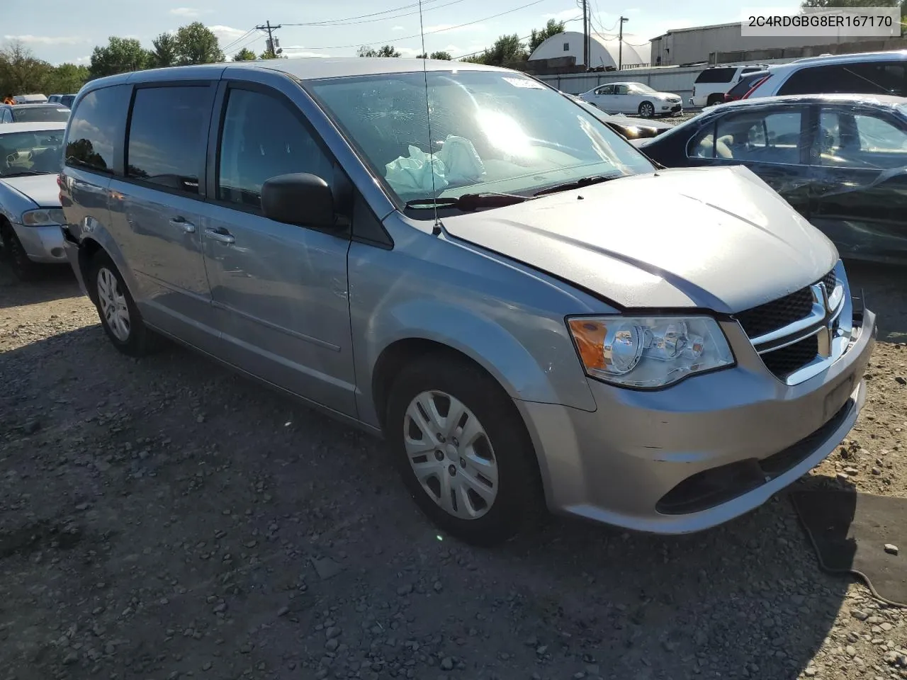 2014 Dodge Grand Caravan Se VIN: 2C4RDGBG8ER167170 Lot: 68899614