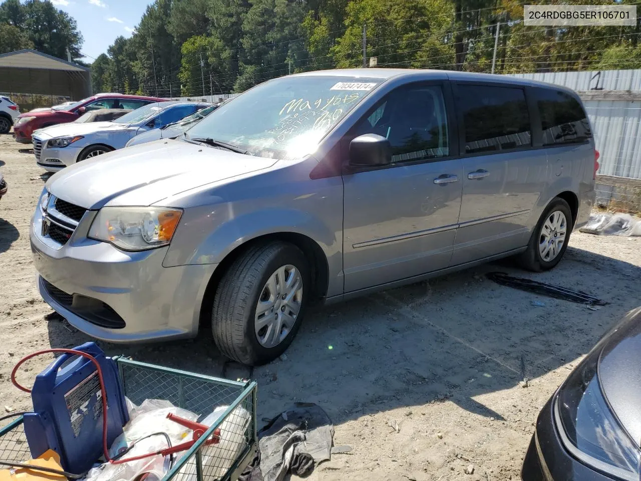 2C4RDGBG5ER106701 2014 Dodge Grand Caravan Se