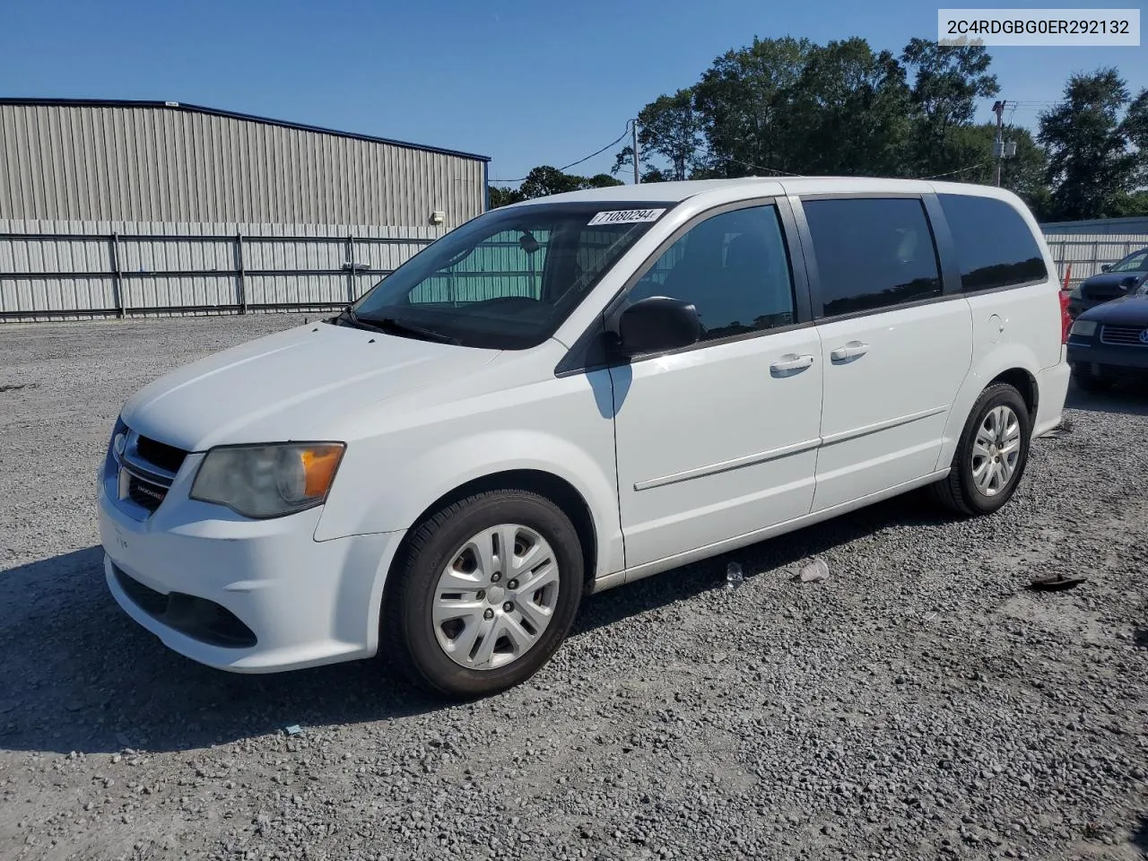 2014 Dodge Grand Caravan Se VIN: 2C4RDGBG0ER292132 Lot: 71080294