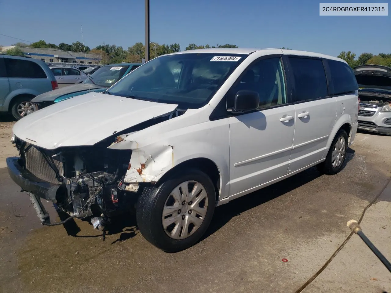 2014 Dodge Grand Caravan Se VIN: 2C4RDGBGXER417315 Lot: 71565364