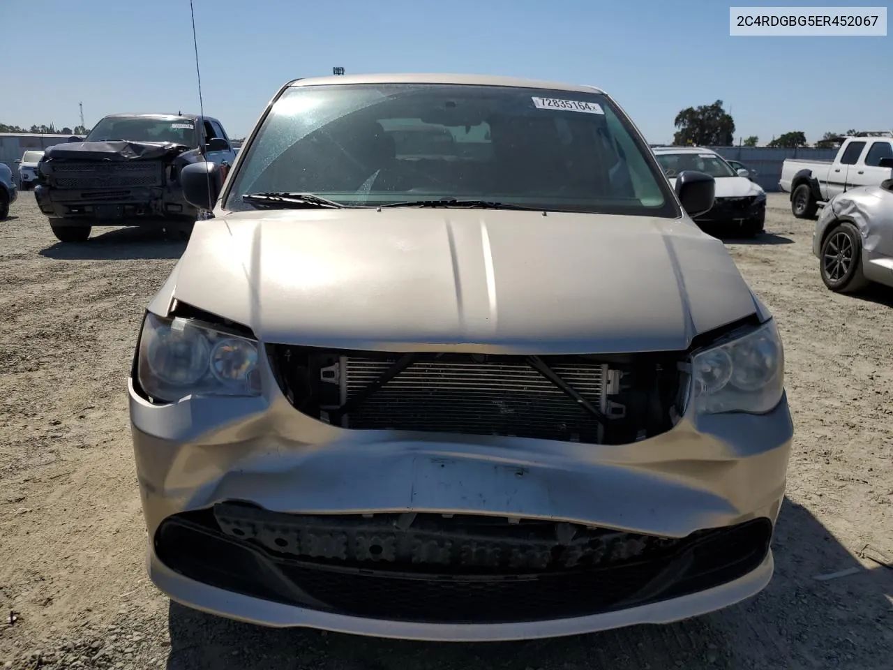 2014 Dodge Grand Caravan Se VIN: 2C4RDGBG5ER452067 Lot: 72835164