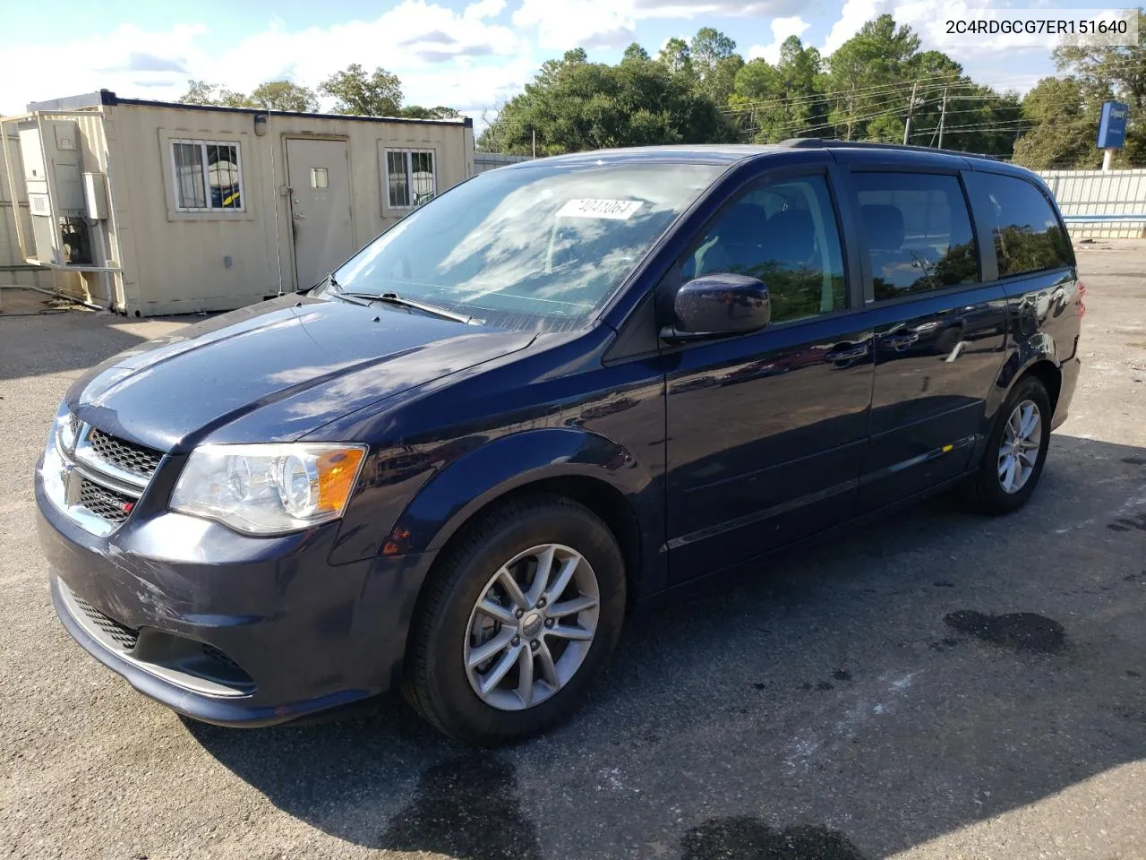 2014 Dodge Grand Caravan Sxt VIN: 2C4RDGCG7ER151640 Lot: 74041064