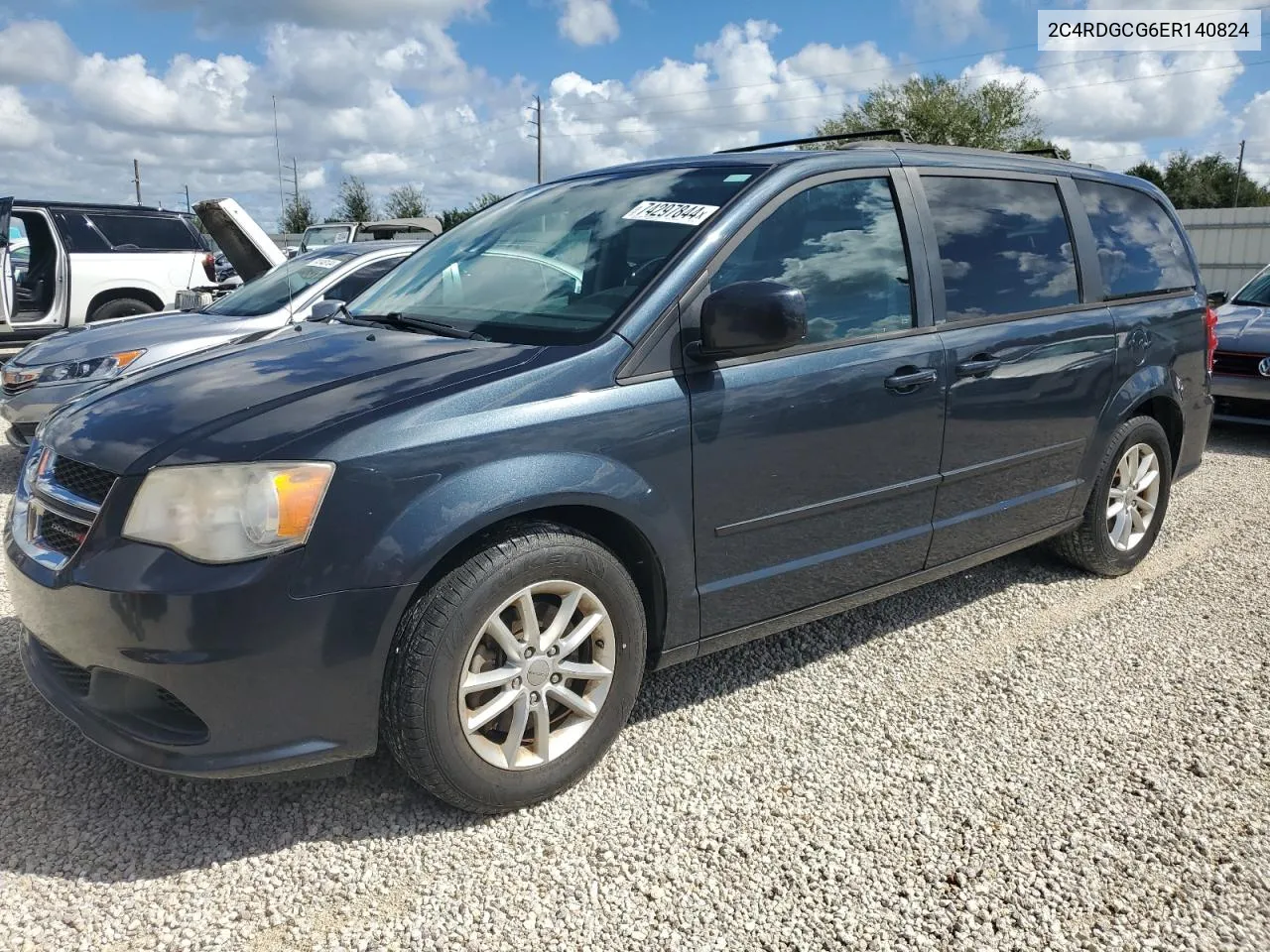 2014 Dodge Grand Caravan Sxt VIN: 2C4RDGCG6ER140824 Lot: 74297844