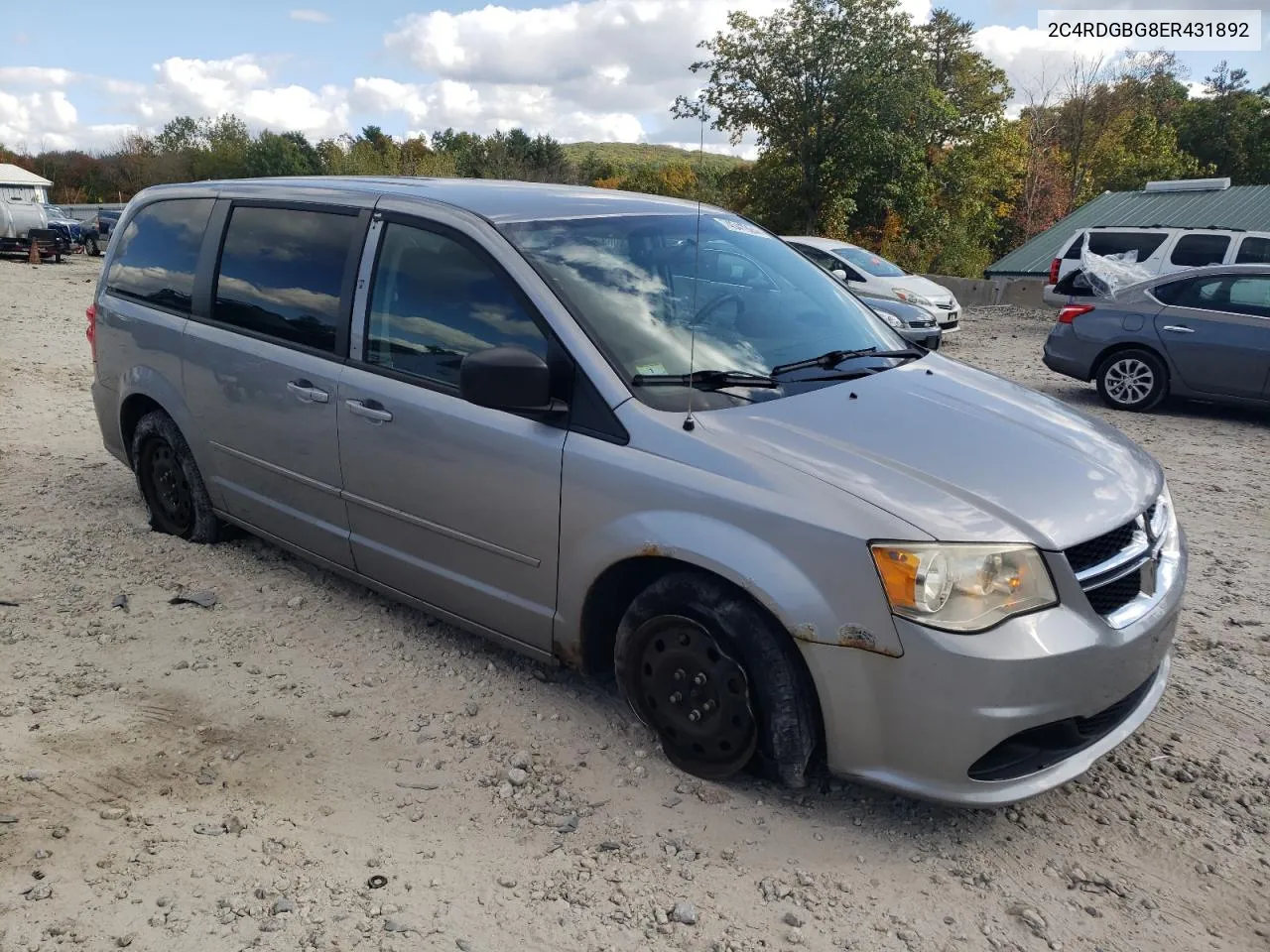 2014 Dodge Grand Caravan Se VIN: 2C4RDGBG8ER431892 Lot: 74541924