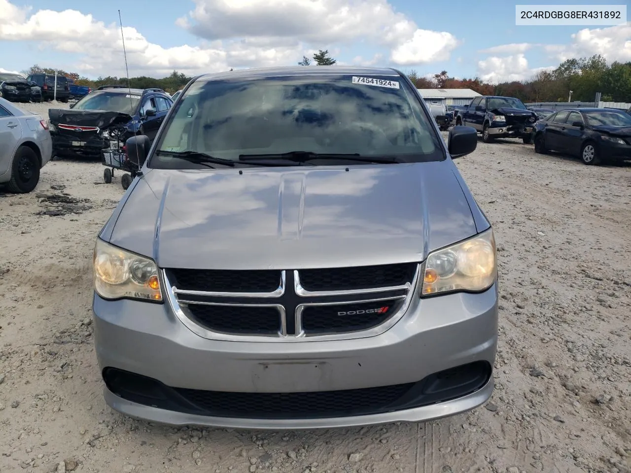 2014 Dodge Grand Caravan Se VIN: 2C4RDGBG8ER431892 Lot: 74541924