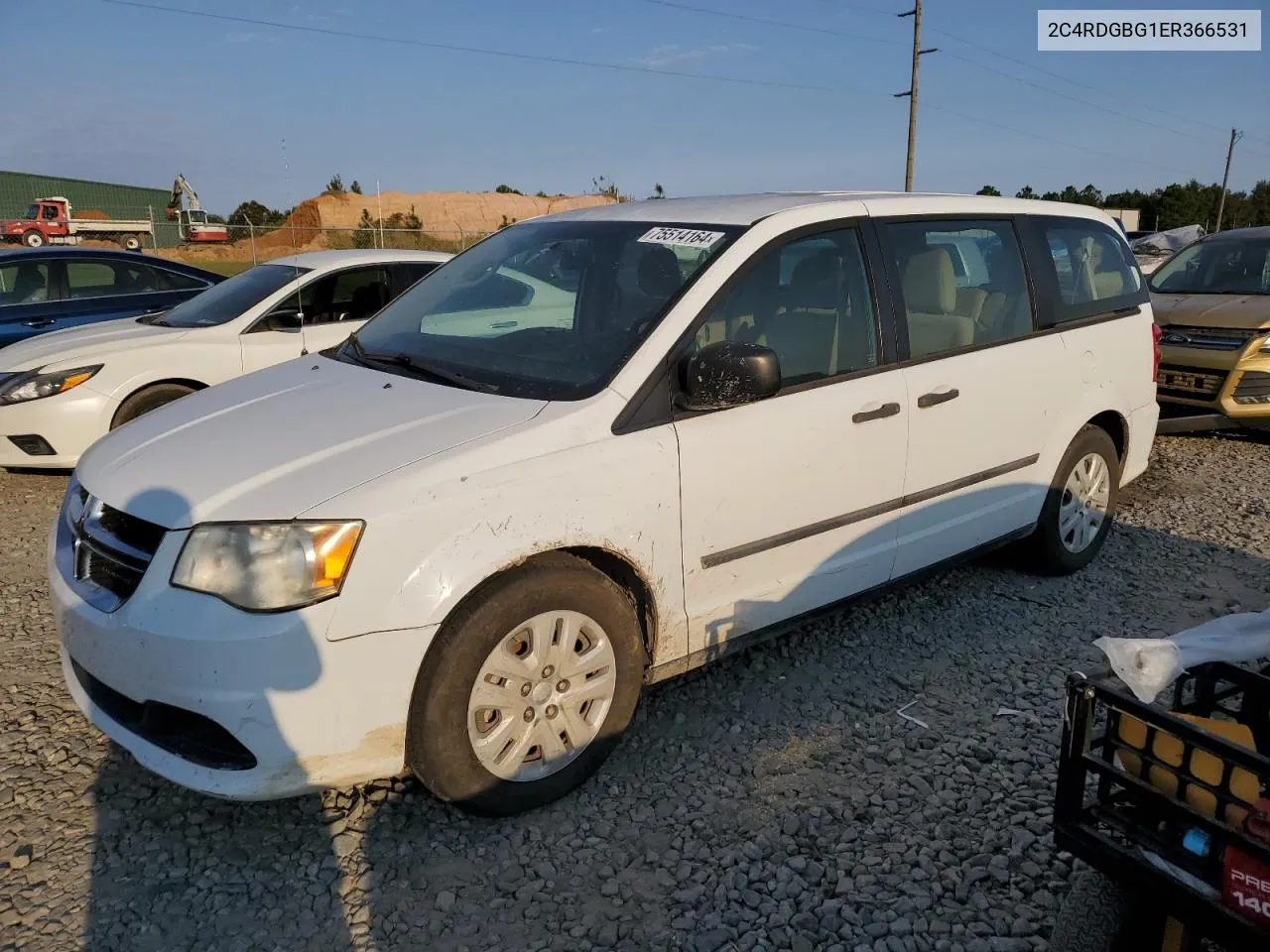 2014 Dodge Grand Caravan Se VIN: 2C4RDGBG1ER366531 Lot: 75514164