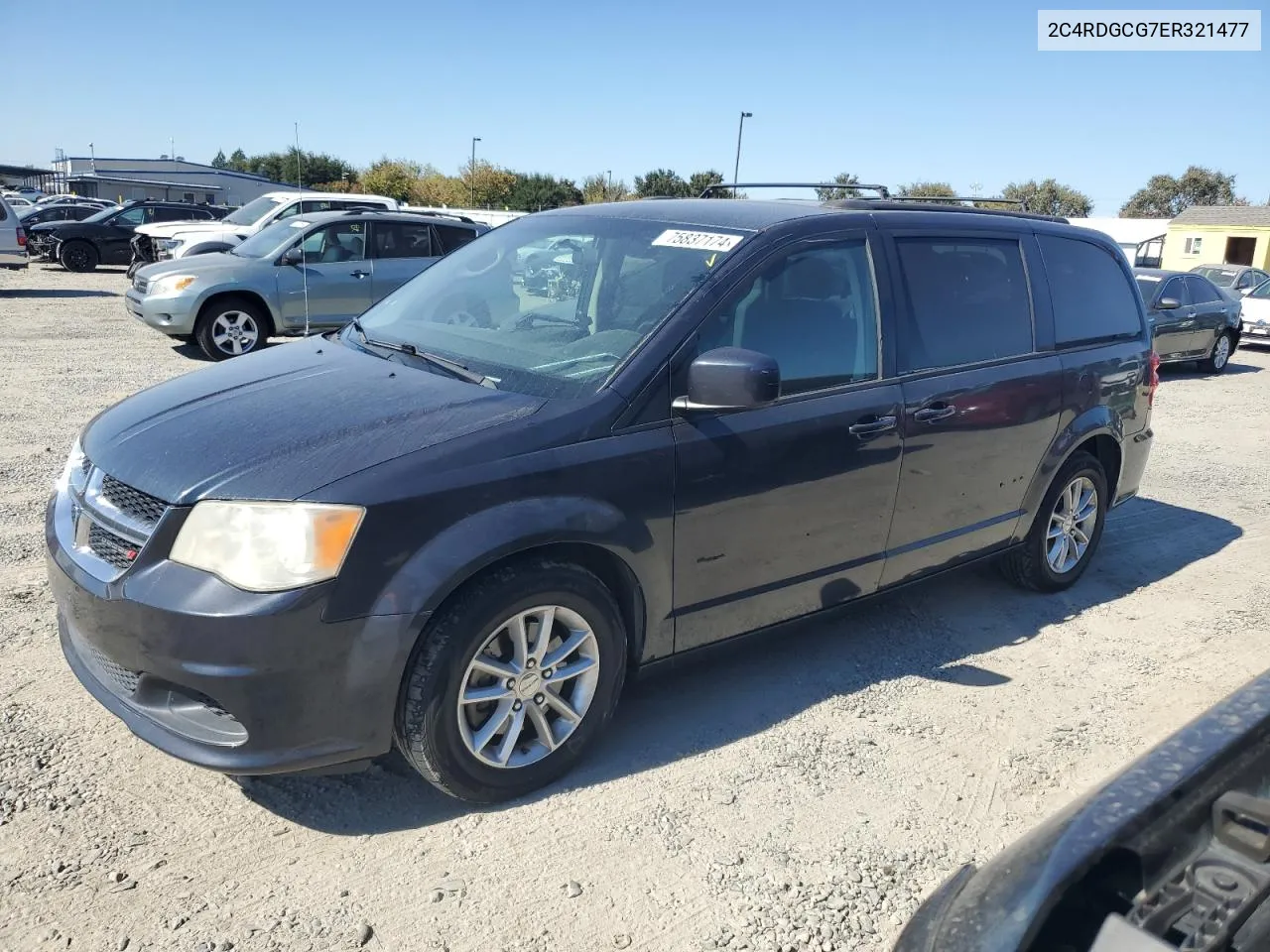 2014 Dodge Grand Caravan Sxt VIN: 2C4RDGCG7ER321477 Lot: 75837174