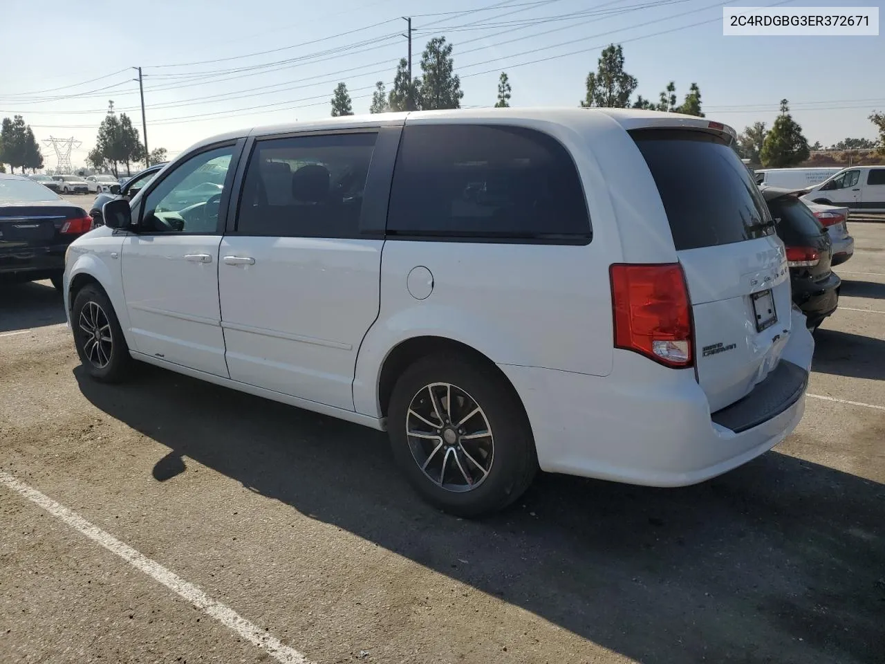 2014 Dodge Grand Caravan Se VIN: 2C4RDGBG3ER372671 Lot: 76101764