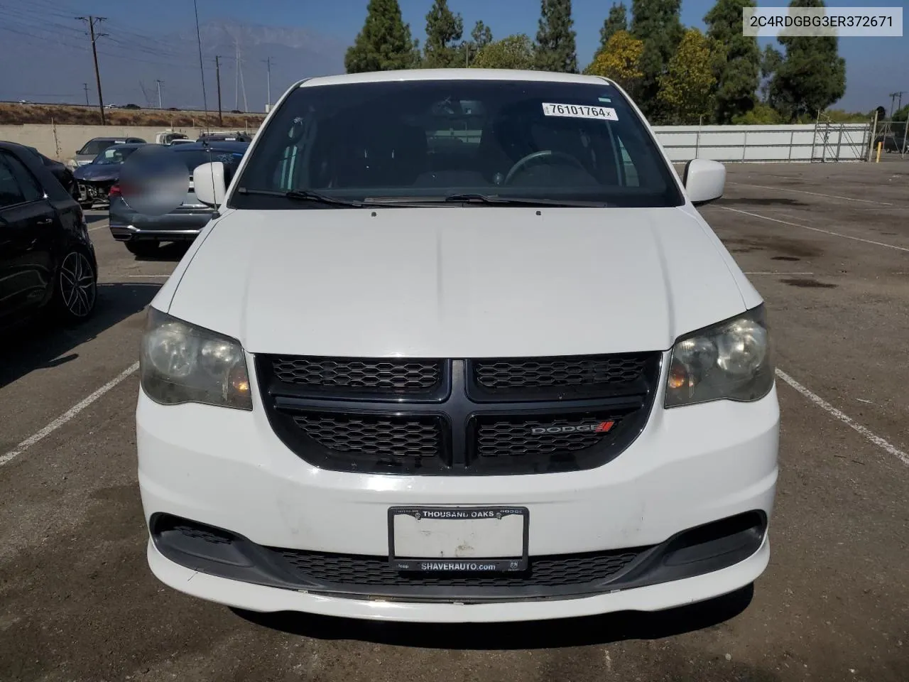 2014 Dodge Grand Caravan Se VIN: 2C4RDGBG3ER372671 Lot: 76101764