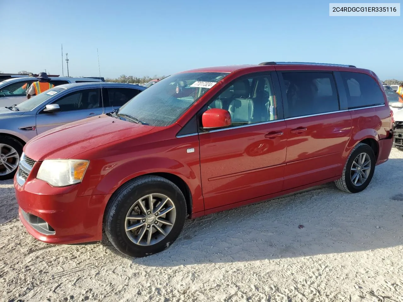 2014 Dodge Grand Caravan Sxt VIN: 2C4RDGCG1ER335116 Lot: 77017324