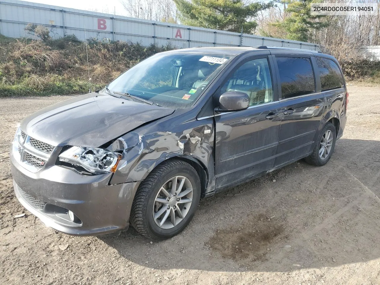 2014 Dodge Grand Caravan Sxt VIN: 2C4RDGCG5ER194051 Lot: 77711104