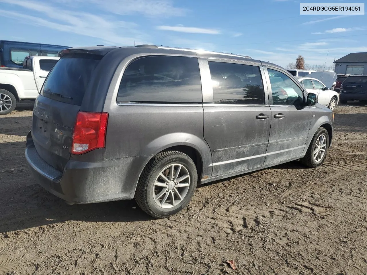 2014 Dodge Grand Caravan Sxt VIN: 2C4RDGCG5ER194051 Lot: 77711104