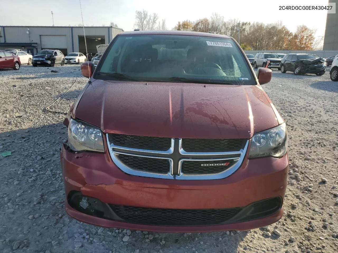 2014 Dodge Grand Caravan Sxt VIN: 2C4RDGCG0ER430427 Lot: 77861964