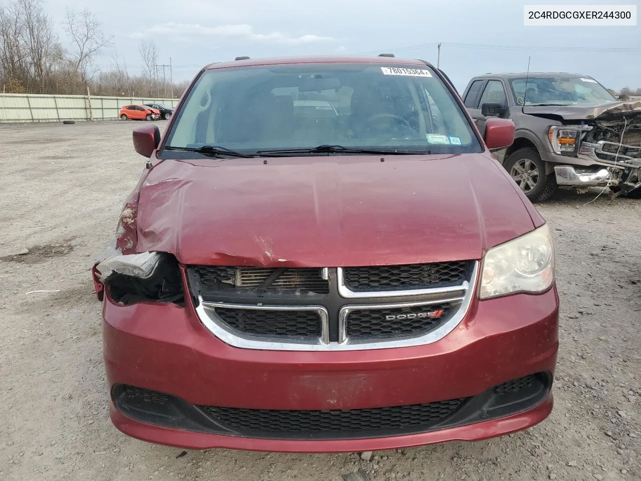 2014 Dodge Grand Caravan Sxt VIN: 2C4RDGCGXER244300 Lot: 78015364