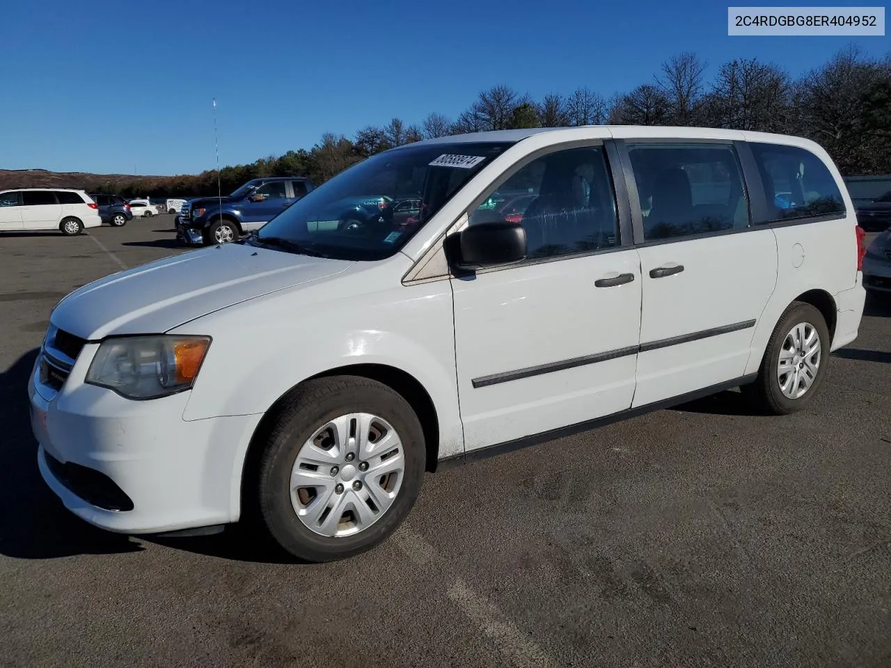 2014 Dodge Grand Caravan Se VIN: 2C4RDGBG8ER404952 Lot: 80588974