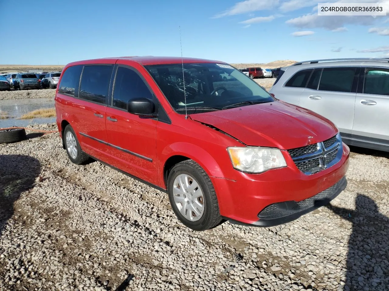 2014 Dodge Grand Caravan Se VIN: 2C4RDGBG0ER365953 Lot: 81377014