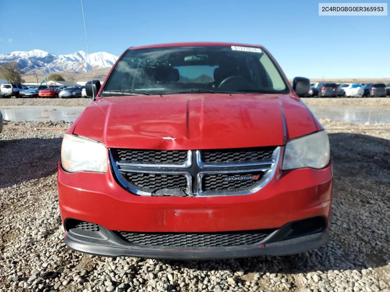 2014 Dodge Grand Caravan Se VIN: 2C4RDGBG0ER365953 Lot: 81377014