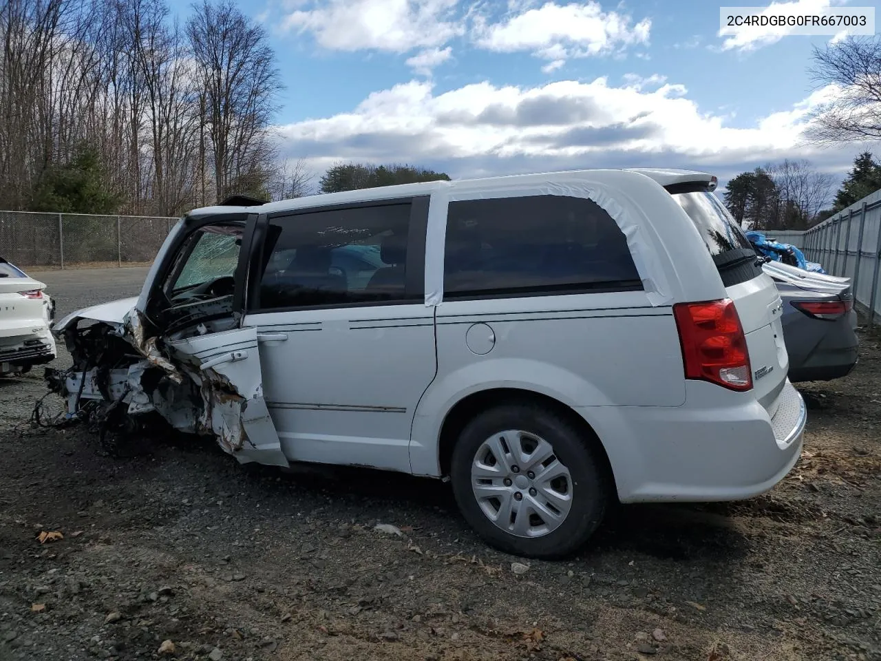 2015 Dodge Grand Caravan Se VIN: 2C4RDGBG0FR667003 Lot: 44784014