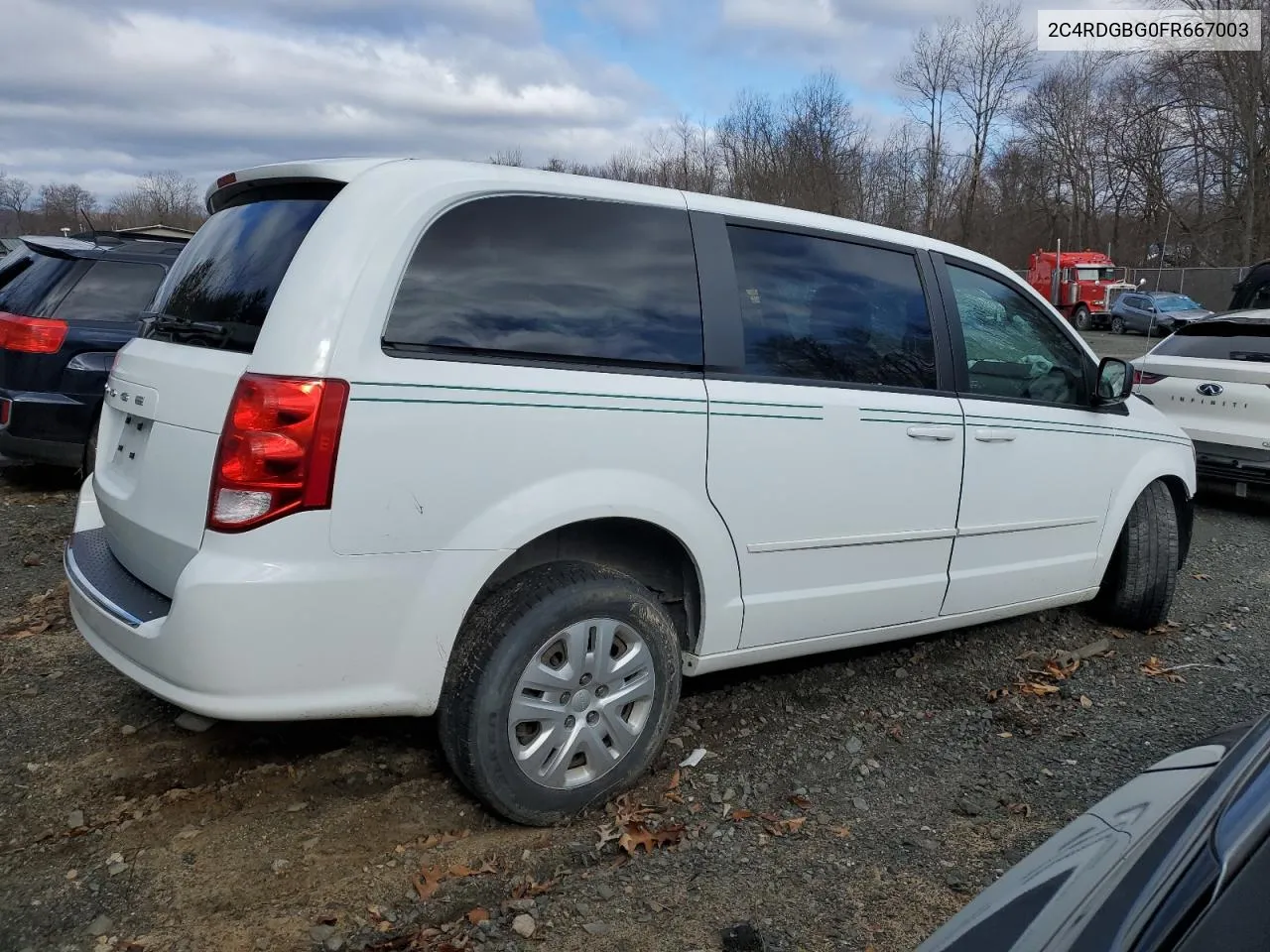 2015 Dodge Grand Caravan Se VIN: 2C4RDGBG0FR667003 Lot: 44784014