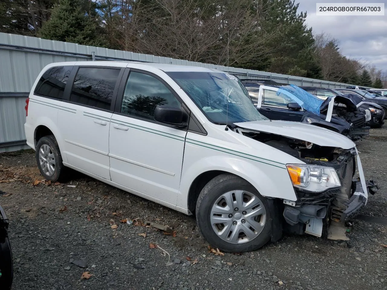 2015 Dodge Grand Caravan Se VIN: 2C4RDGBG0FR667003 Lot: 44784014