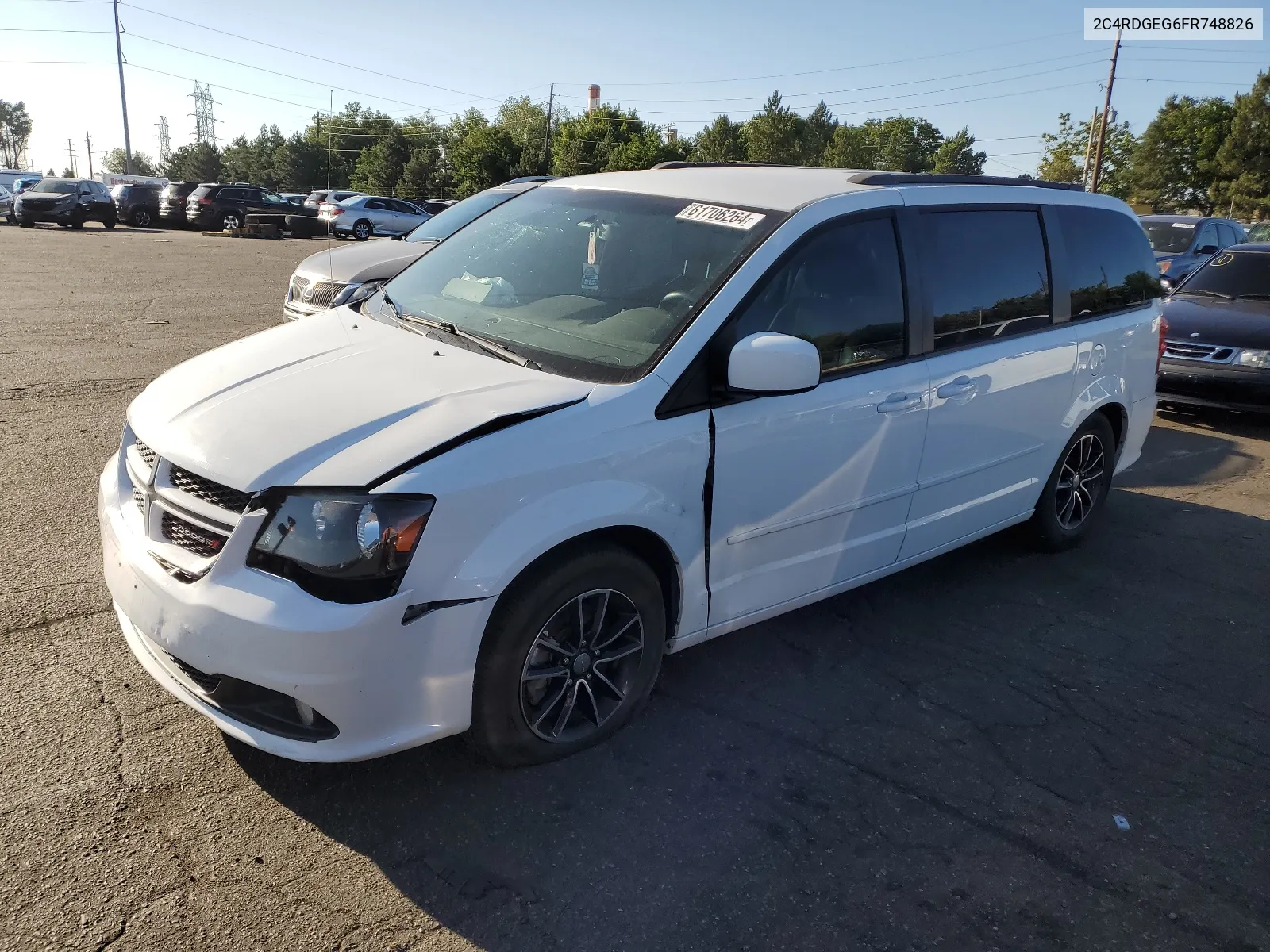 2015 Dodge Grand Caravan R/T VIN: 2C4RDGEG6FR748826 Lot: 61706264