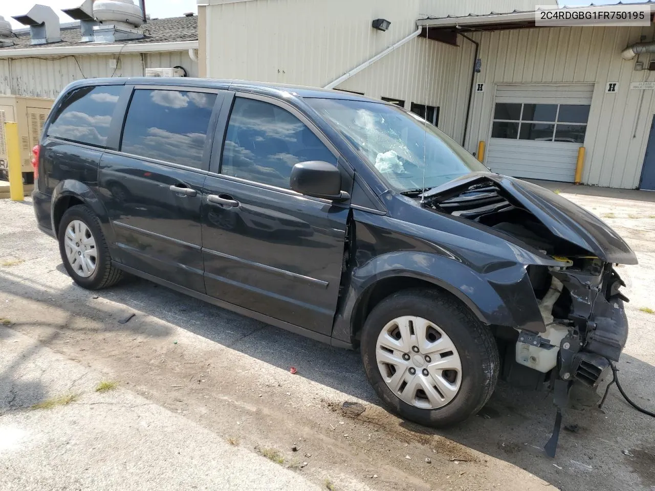 2015 Dodge Grand Caravan Se VIN: 2C4RDGBG1FR750195 Lot: 66934004