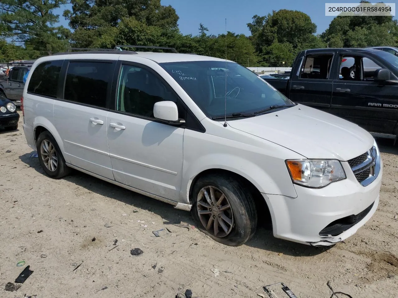 2015 Dodge Grand Caravan Sxt VIN: 2C4RDGCG1FR584954 Lot: 68501074