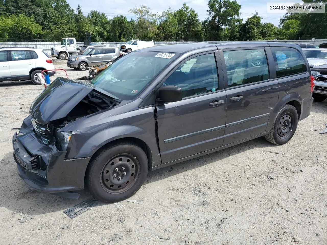 2015 Dodge Grand Caravan Se VIN: 2C4RDGBG2FR749654 Lot: 69920774