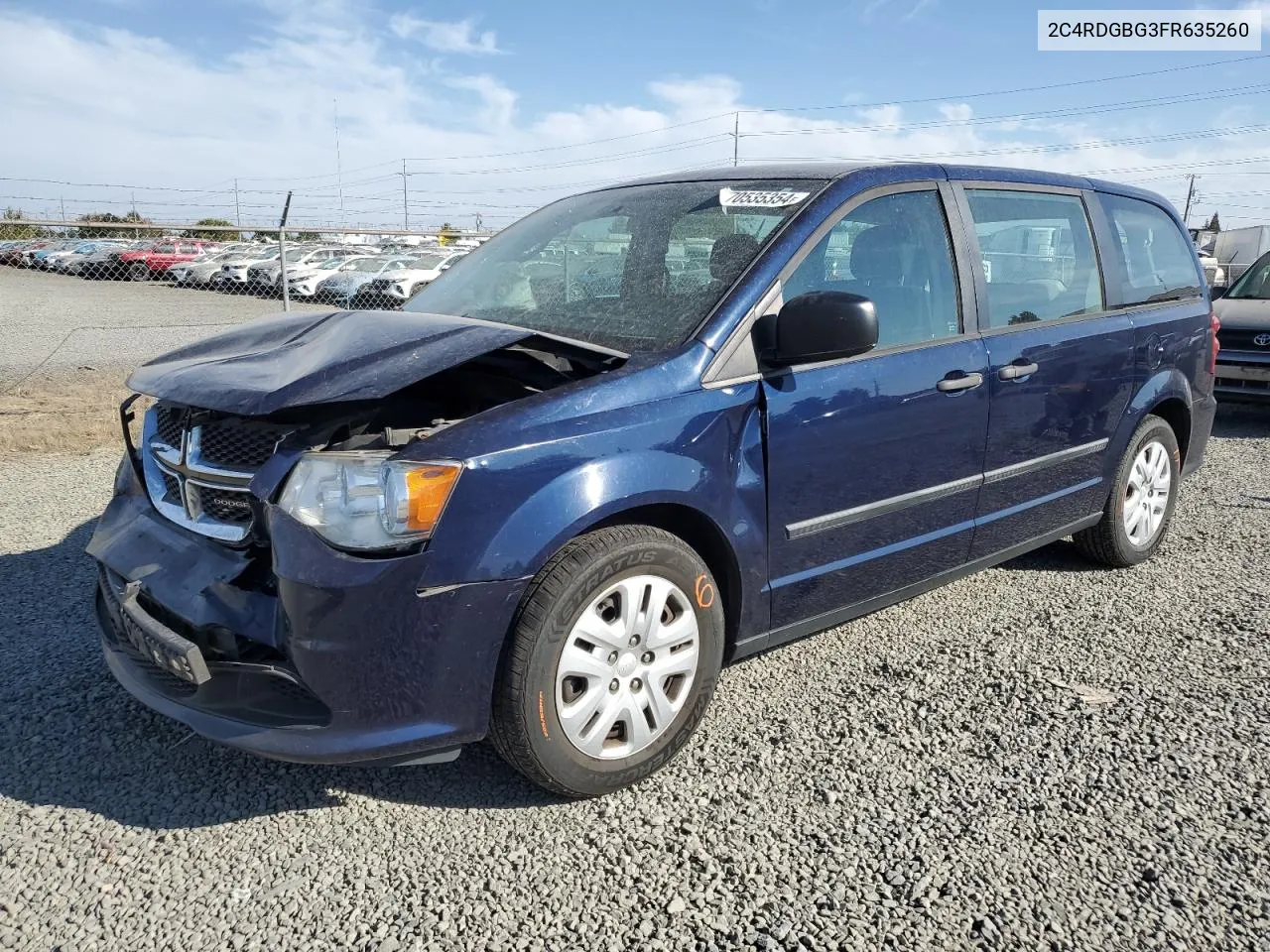 2C4RDGBG3FR635260 2015 Dodge Grand Caravan Se