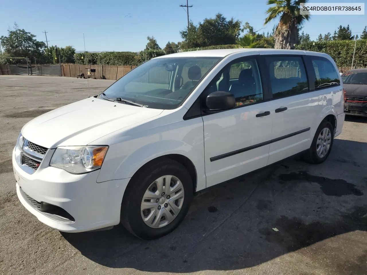 2015 Dodge Grand Caravan Se VIN: 2C4RDGBG1FR738645 Lot: 70847664