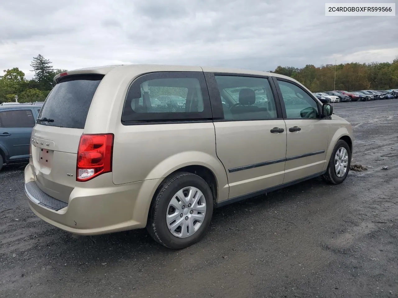 2015 Dodge Grand Caravan Se VIN: 2C4RDGBGXFR599566 Lot: 74315754