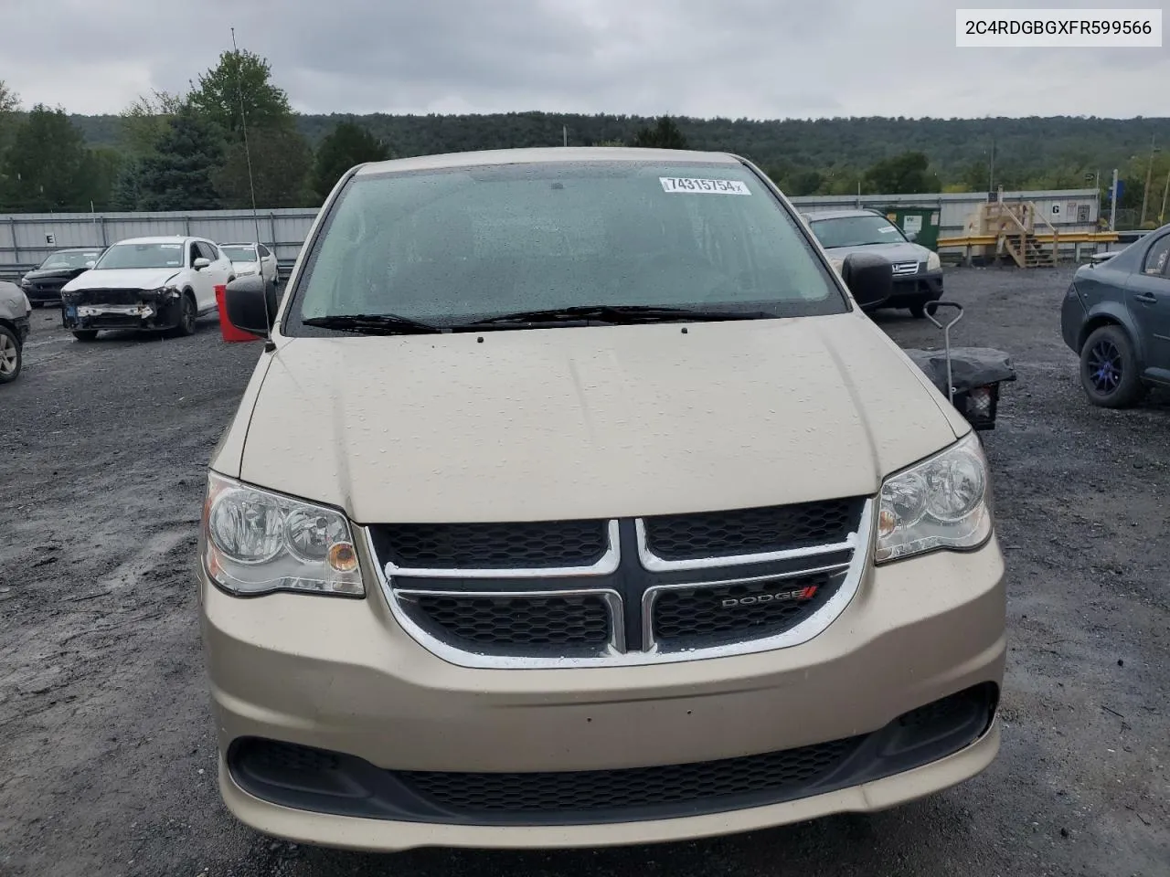 2015 Dodge Grand Caravan Se VIN: 2C4RDGBGXFR599566 Lot: 74315754