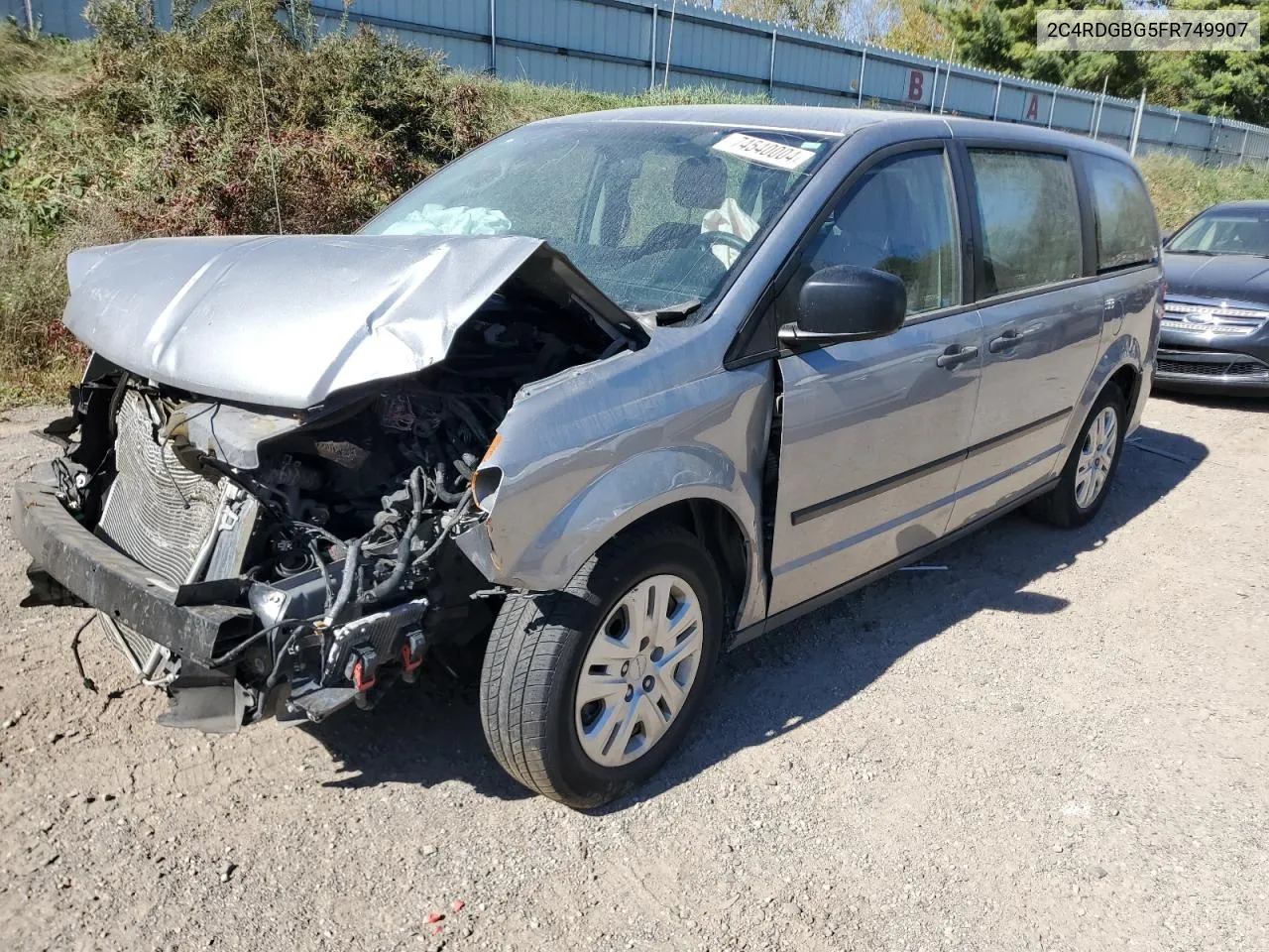 2015 Dodge Grand Caravan Se VIN: 2C4RDGBG5FR749907 Lot: 74540004