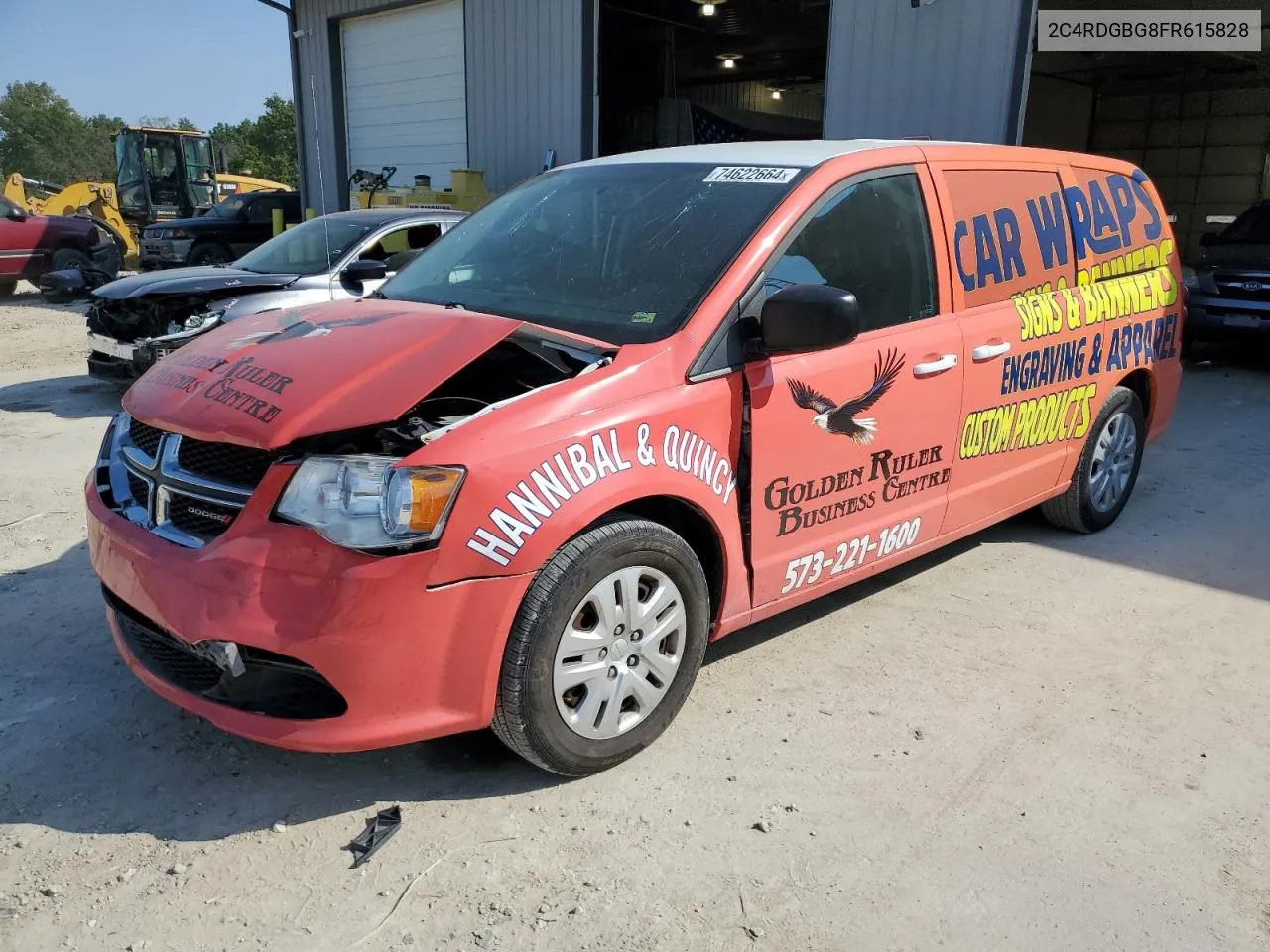 2015 Dodge Grand Caravan Se VIN: 2C4RDGBG8FR615828 Lot: 74622664