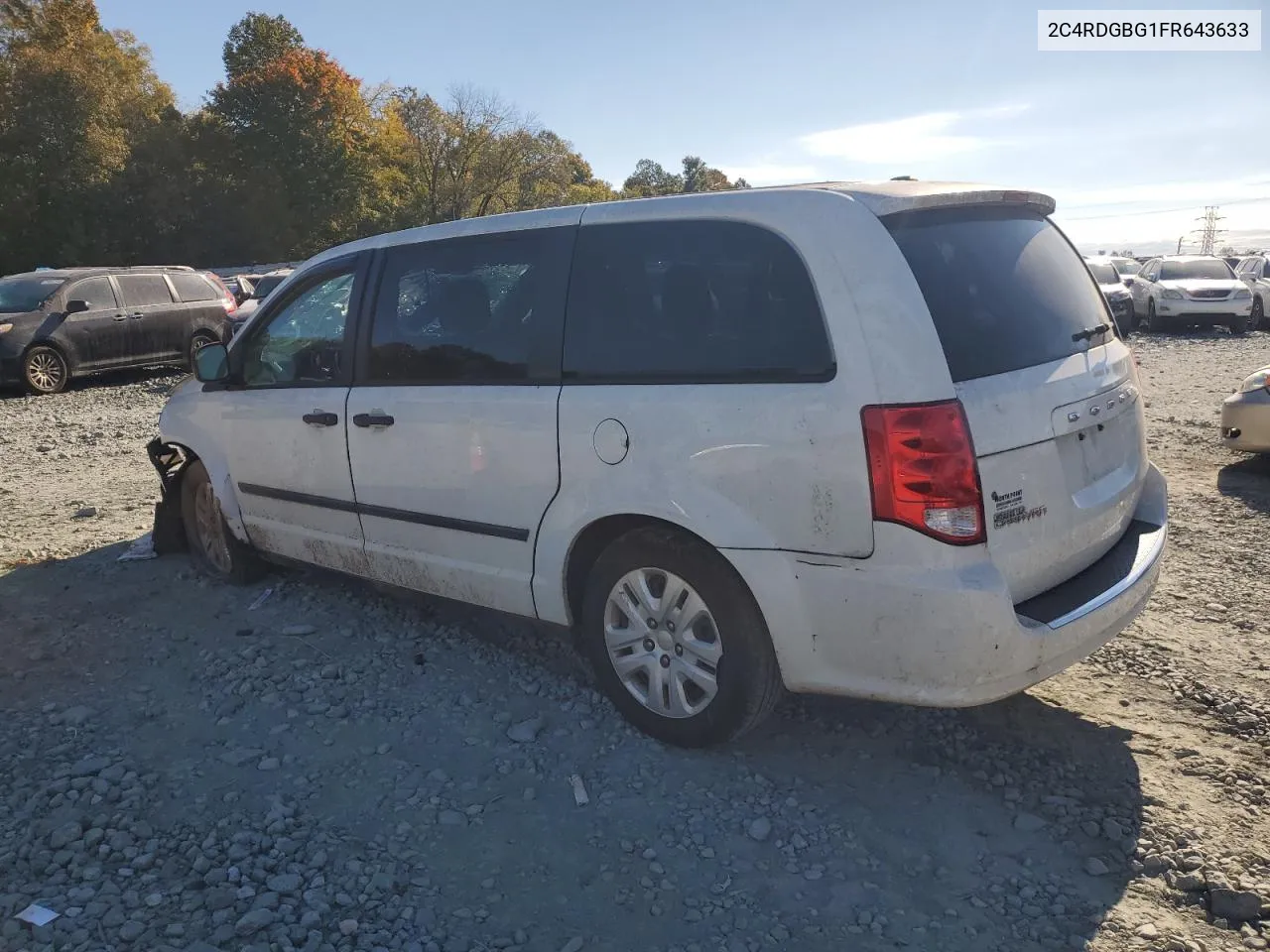 2015 Dodge Grand Caravan Se VIN: 2C4RDGBG1FR643633 Lot: 75489104