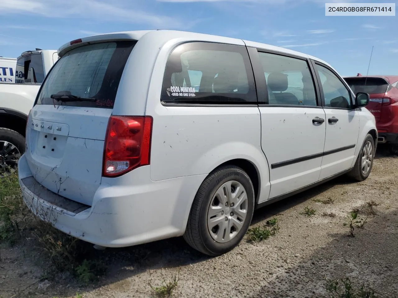 2015 Dodge Grand Caravan Se VIN: 2C4RDGBG8FR671414 Lot: 76176214