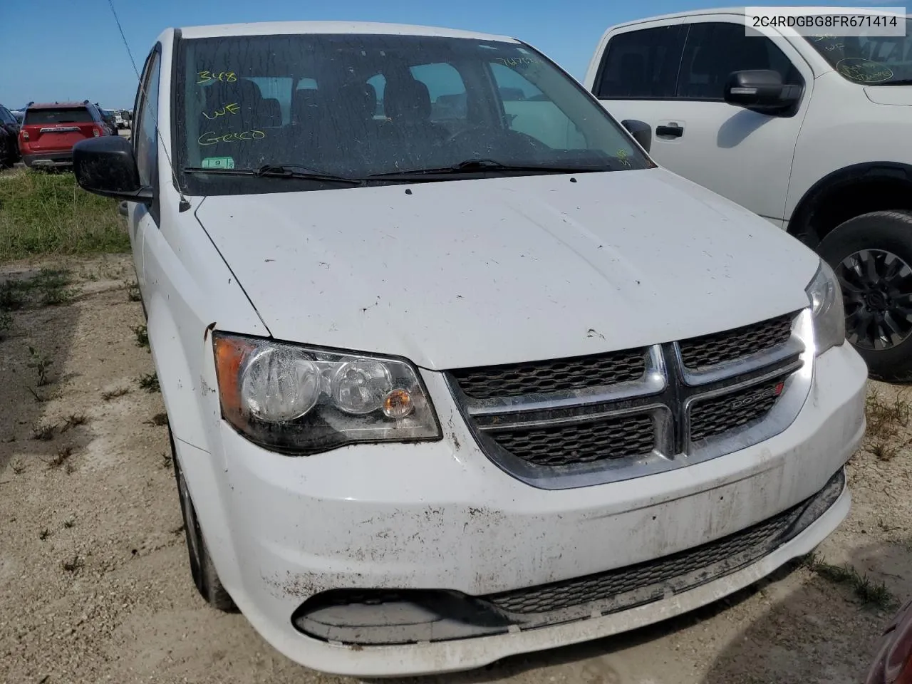 2015 Dodge Grand Caravan Se VIN: 2C4RDGBG8FR671414 Lot: 76176214