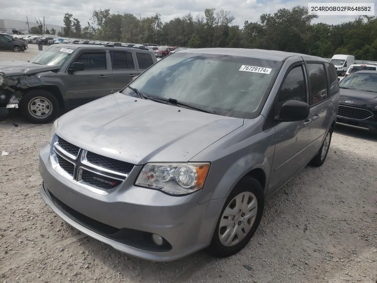 2015 Dodge Grand Caravan Se VIN: 2C4RDGBG2FR648582 Lot: 76729174