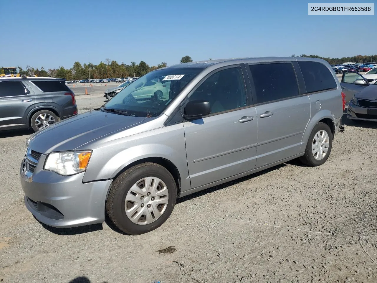 2015 Dodge Grand Caravan Se VIN: 2C4RDGBG1FR663588 Lot: 78008114