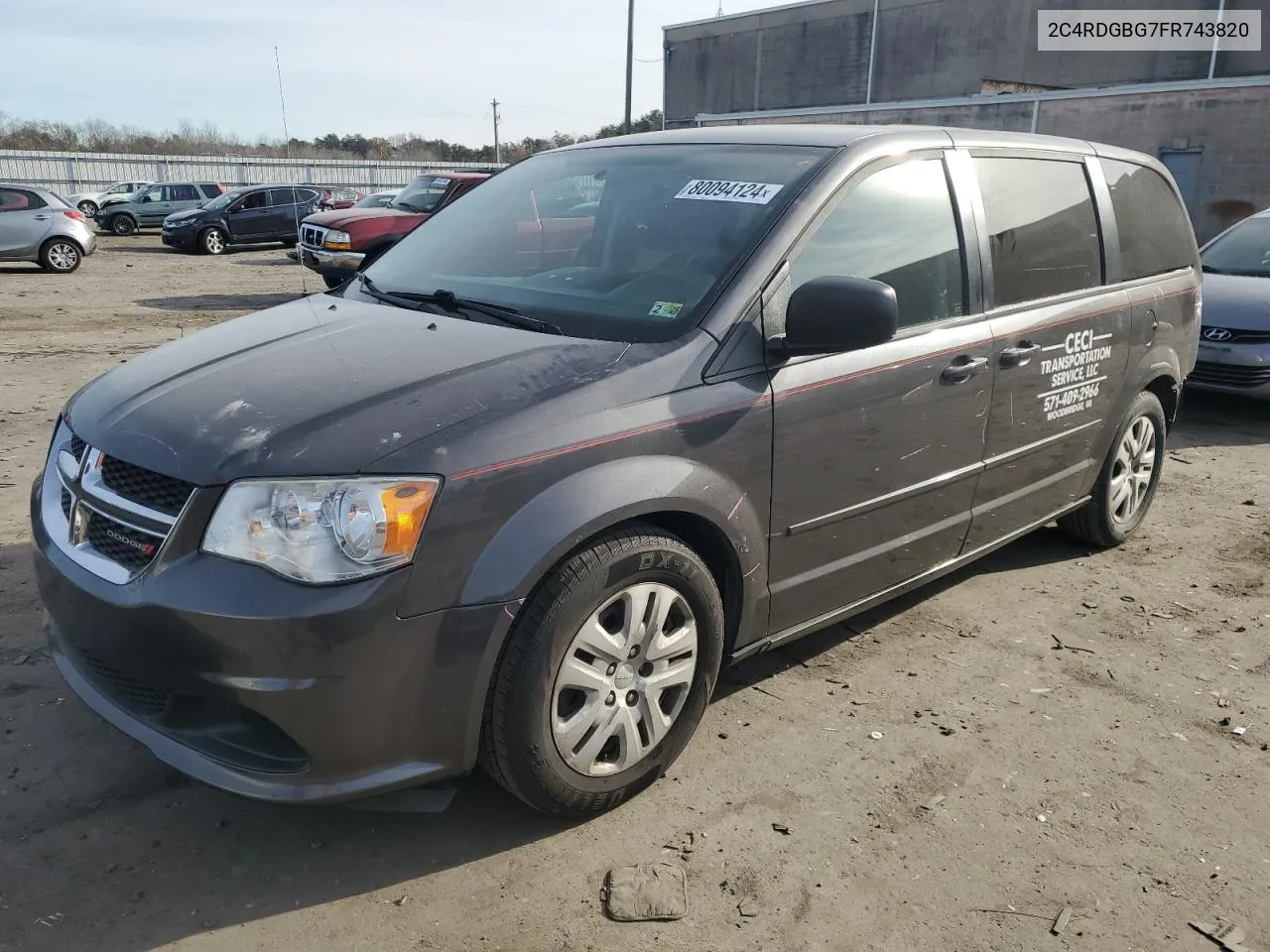 2015 Dodge Grand Caravan Se VIN: 2C4RDGBG7FR743820 Lot: 80094124