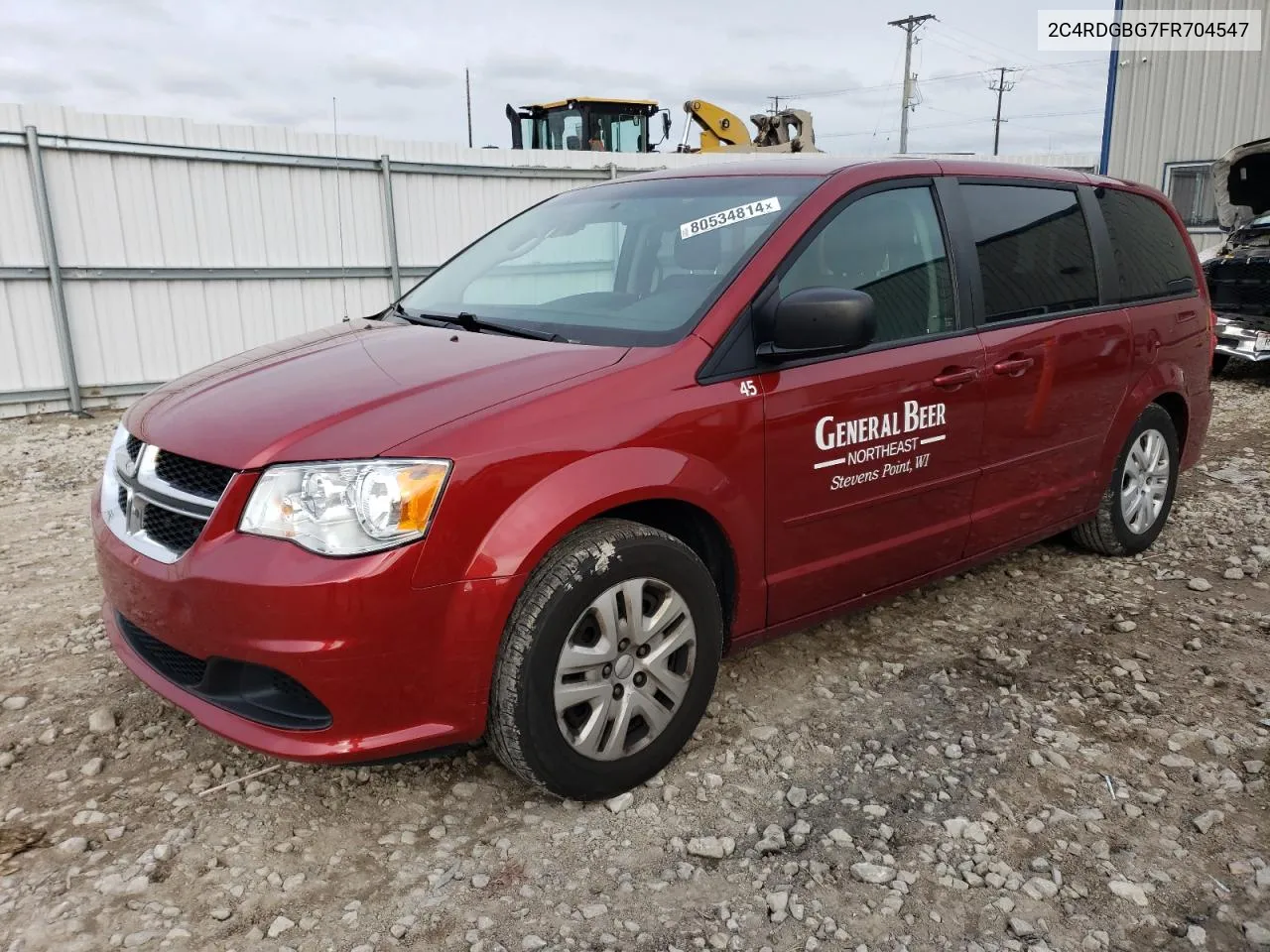 2015 Dodge Grand Caravan Se VIN: 2C4RDGBG7FR704547 Lot: 80534814