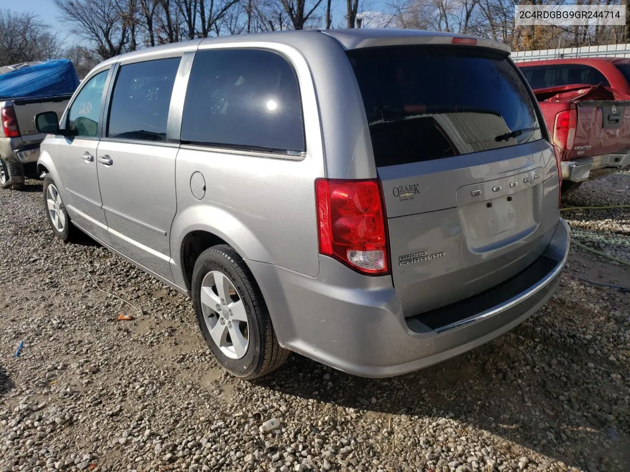 2016 Dodge Grand Caravan Se VIN: 2C4RDGBG9GR244714 Lot: 34295212