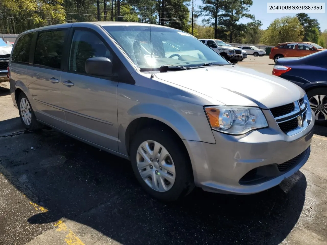 2016 Dodge Grand Caravan Se VIN: 2C4RDGBGXGR387350 Lot: 47296434