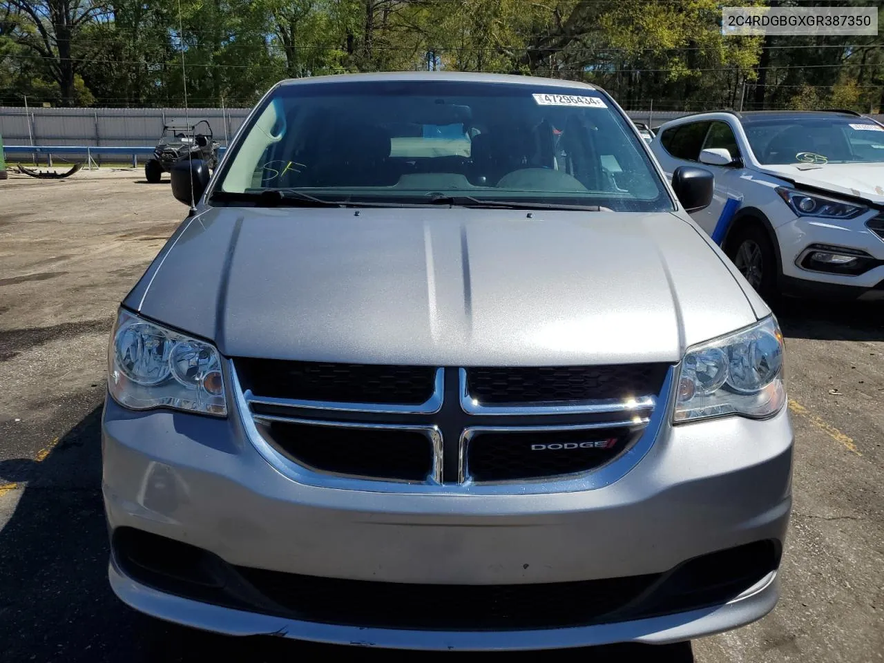 2016 Dodge Grand Caravan Se VIN: 2C4RDGBGXGR387350 Lot: 47296434