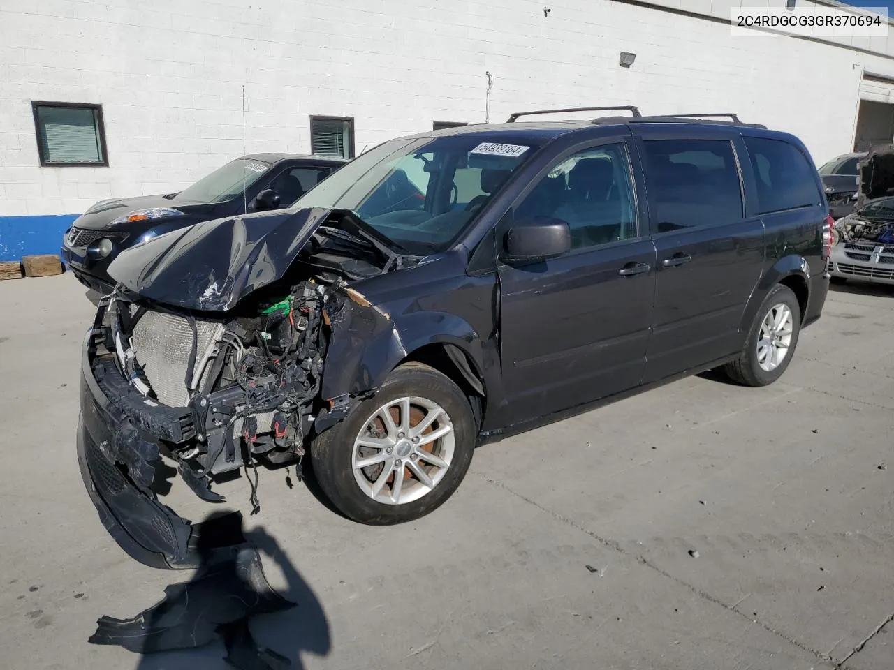 2016 Dodge Grand Caravan Sxt VIN: 2C4RDGCG3GR370694 Lot: 54939164