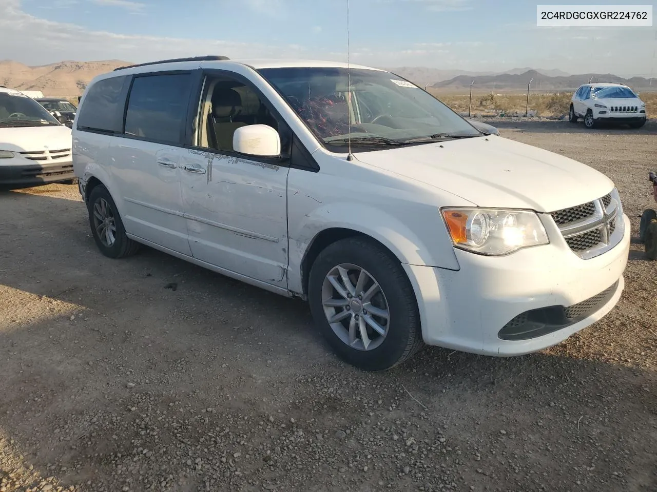 2016 Dodge Grand Caravan Sxt VIN: 2C4RDGCGXGR224762 Lot: 59949494