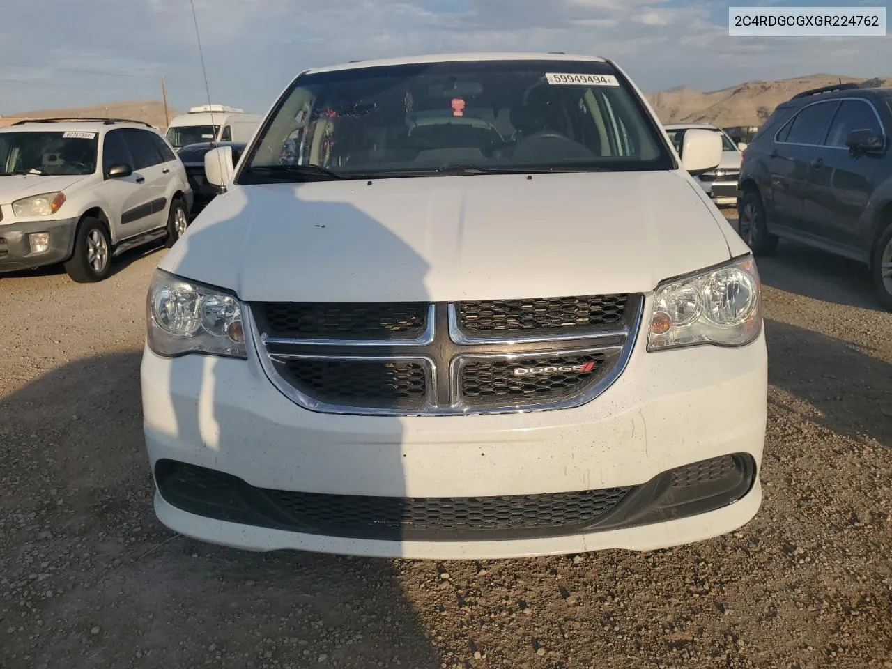 2016 Dodge Grand Caravan Sxt VIN: 2C4RDGCGXGR224762 Lot: 59949494