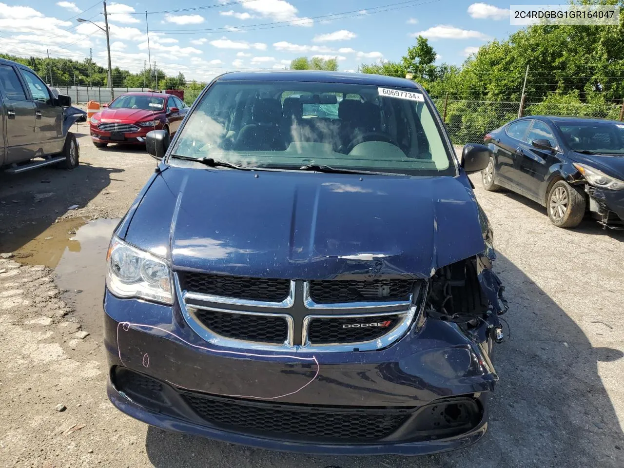 2016 Dodge Grand Caravan Se VIN: 2C4RDGBG1GR164047 Lot: 60697734