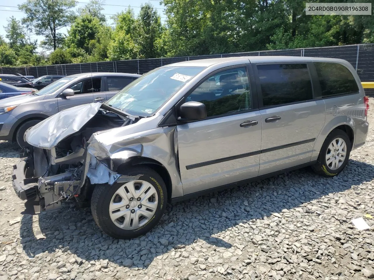 2016 Dodge Grand Caravan Se VIN: 2C4RDGBG9GR196308 Lot: 61607594