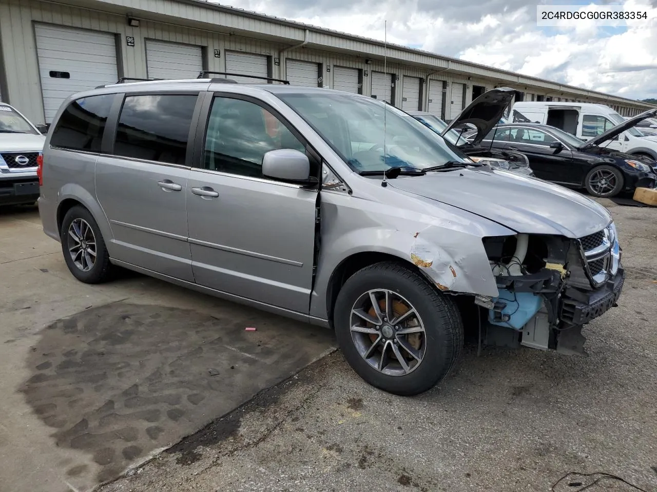 2016 Dodge Grand Caravan Sxt VIN: 2C4RDGCG0GR383354 Lot: 61812934